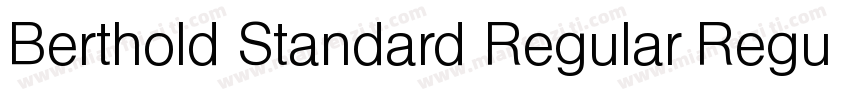 Berthold Standard Regular Regular字体转换
